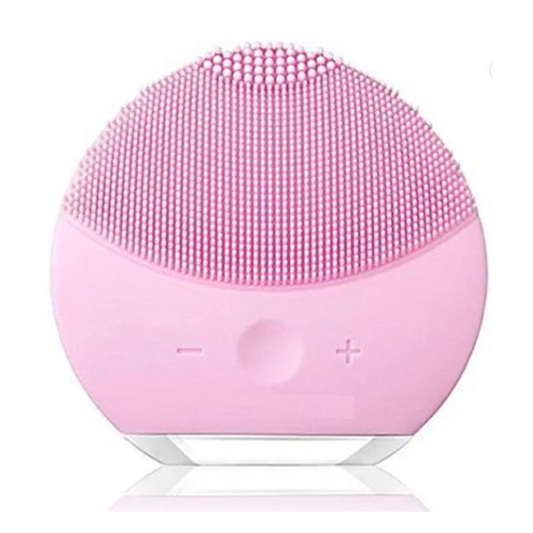 Dual-sided mini Smart Silicone Electric Facial Cleansing Device Massager  (Pink)